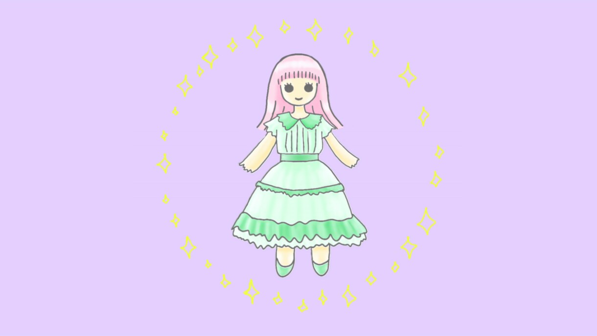 女の子のドレスのイラスト描きます お子さんやお友達へのプレゼント、結婚のお祝いにどうぞ♪ イメージ1