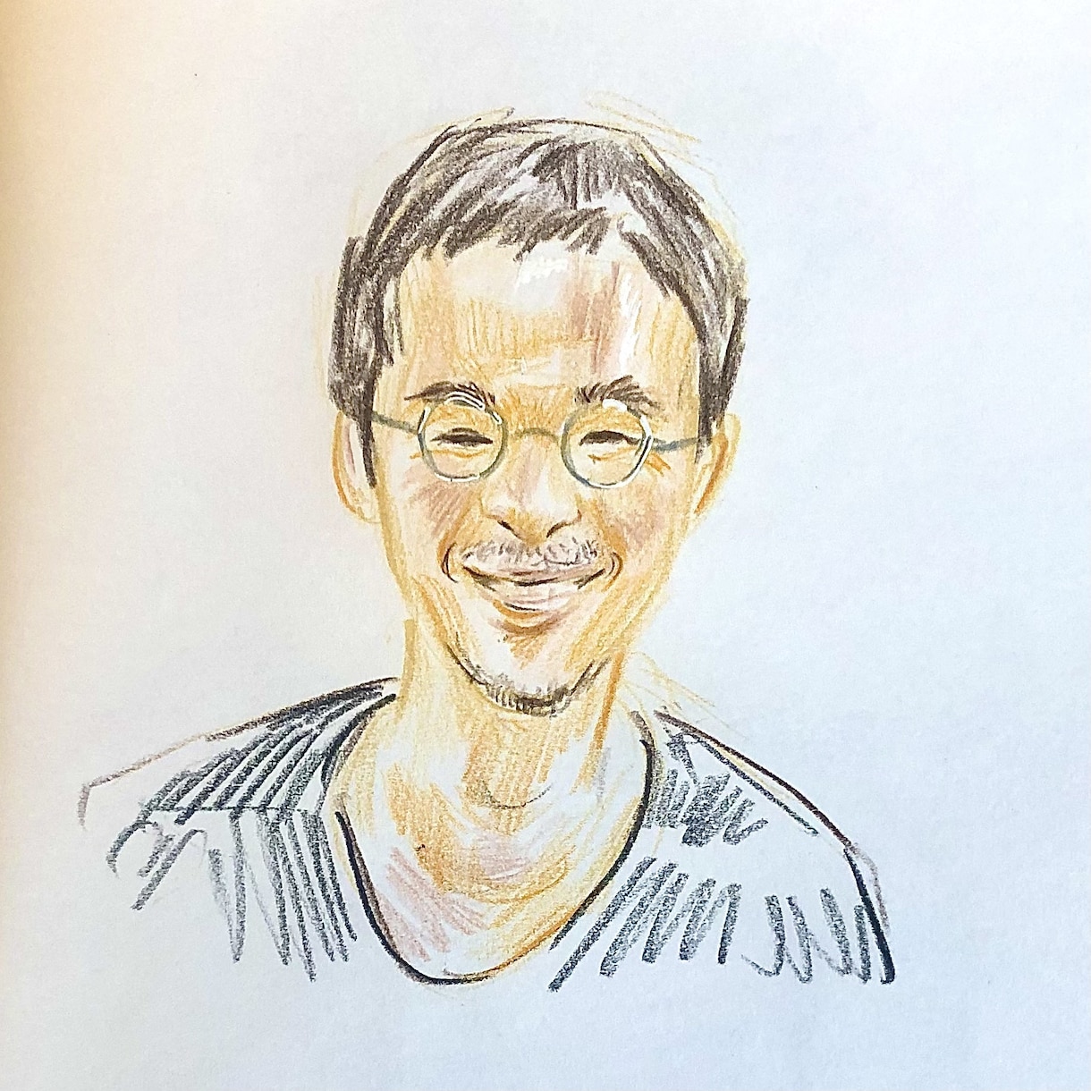 アイコンや装飾に⭐️スケッチ風に描きます 暖かさのある似顔絵作成します！ イメージ2
