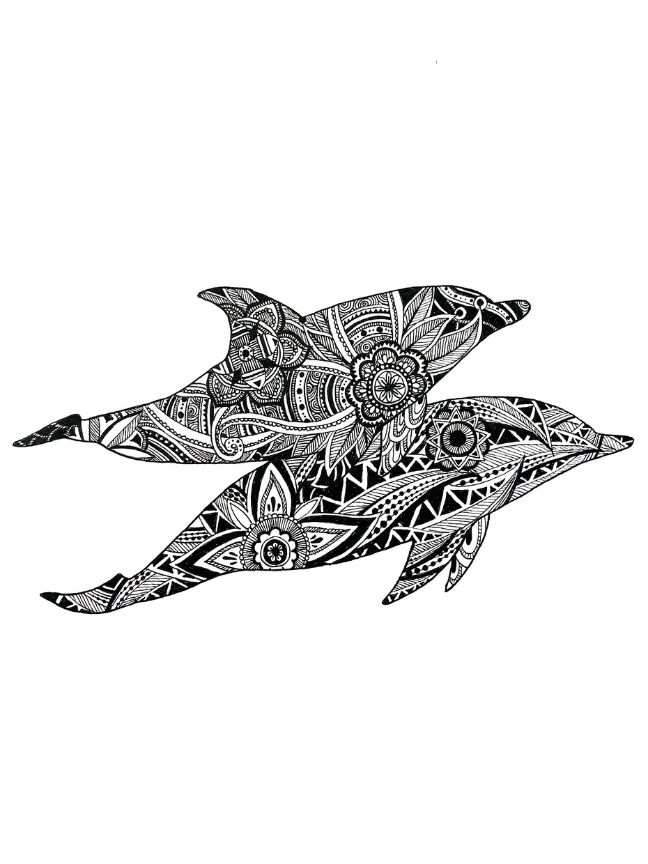 ポリネシアンアート風☆ペットのイラスト描きます ゼンタングルやタトゥーアートのようなイラストに仕上げます イメージ3