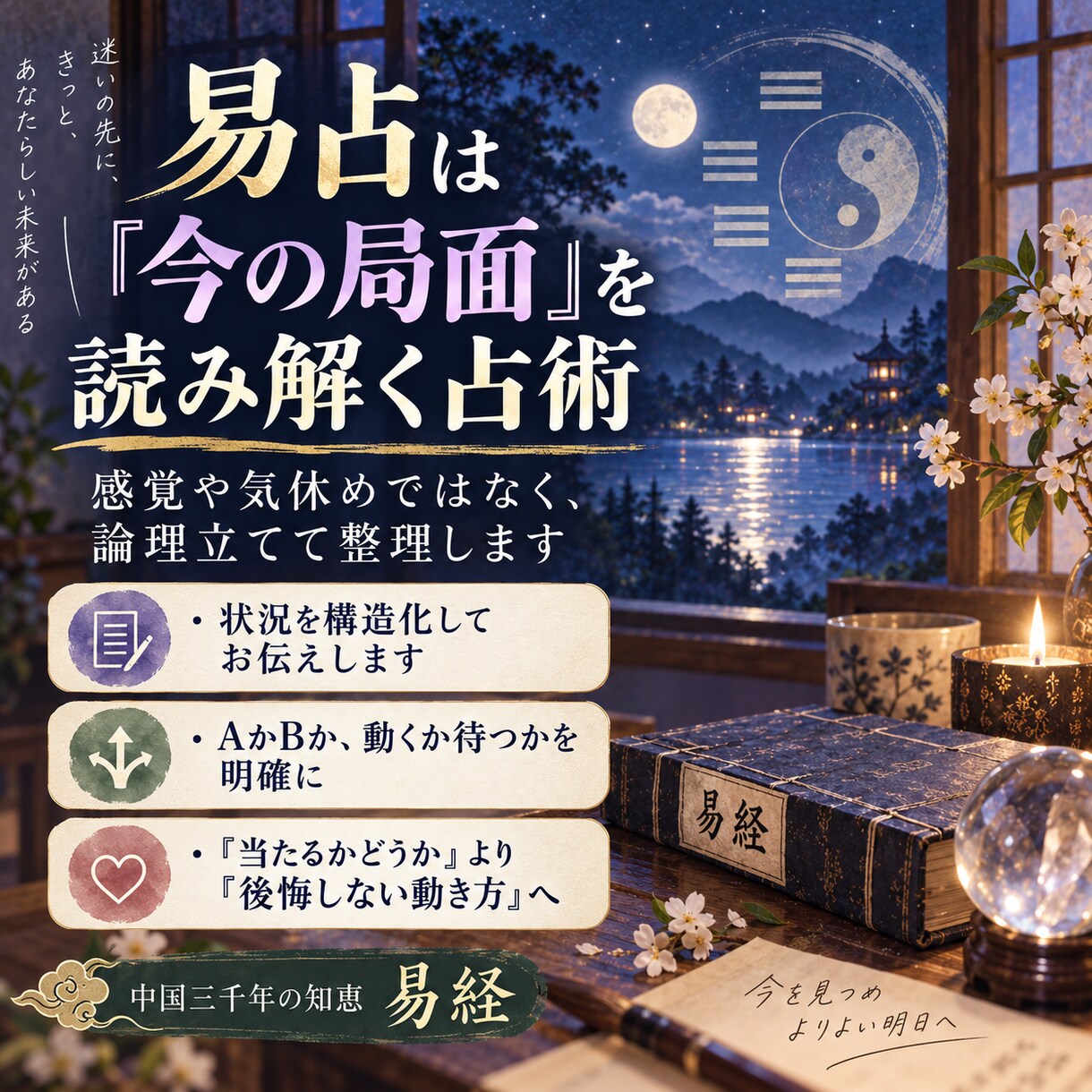 二択で迷う方へ　易経でどちらを選ぶべきか鑑定します 気休めはいらない。今、はっきりした答えが欲しいあなたへ イメージ3