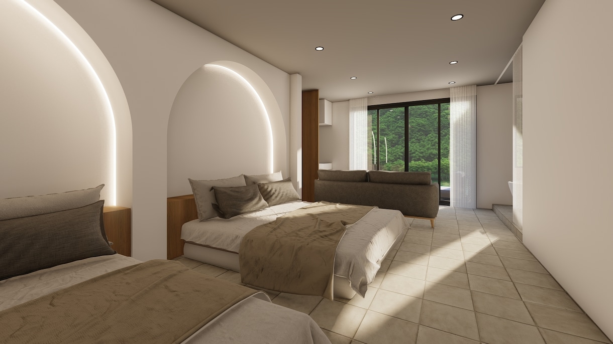 一級建築士が間取り図からパースを即日で作成します 間取り、素材、色のセカンドオピニオンにも対応します イメージ3