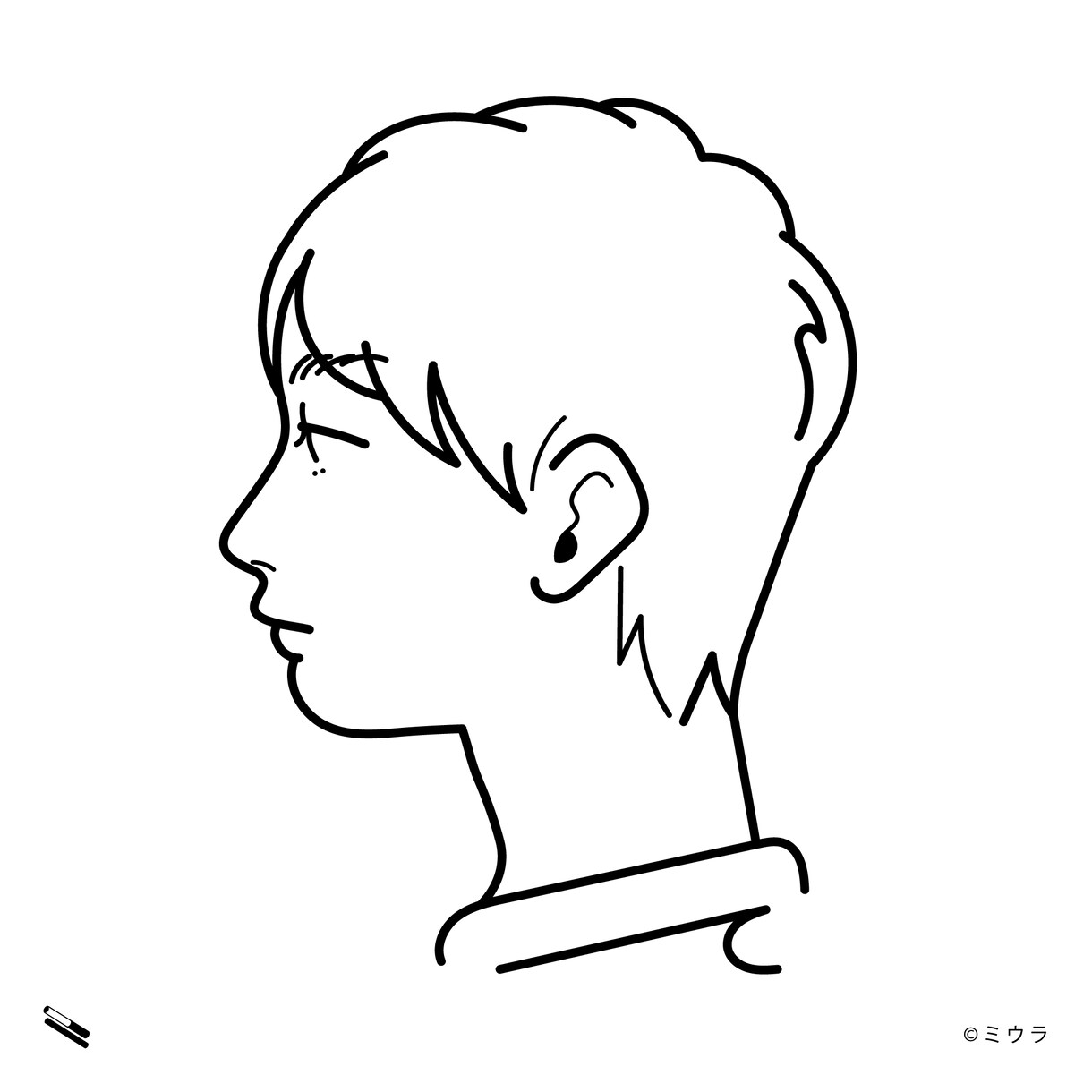 シンプルな横顔似顔絵描を描きます SNSなどでの使用可能！※詳しい利用法は以下をご覧ください イメージ5