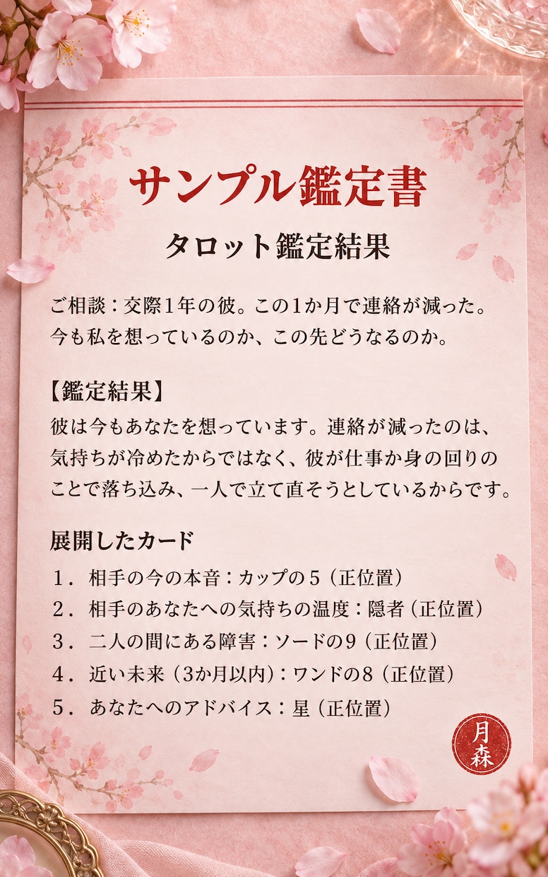 恋愛占い｜あの人の本音と二人の未来を占います 最短30分｜復縁・片思い・複雑愛、あの人の本音を占います イメージ2