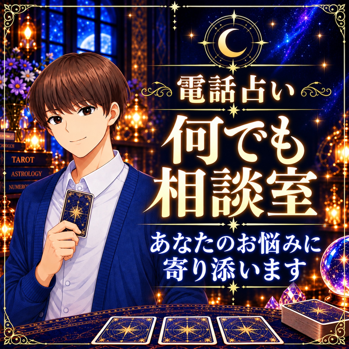 電話占い☆霊感タロット占い・話し相手、愚痴聞きます 仕事・恋愛・人間関係などのお悩み、モヤモヤを丁寧に伺います イメージ1