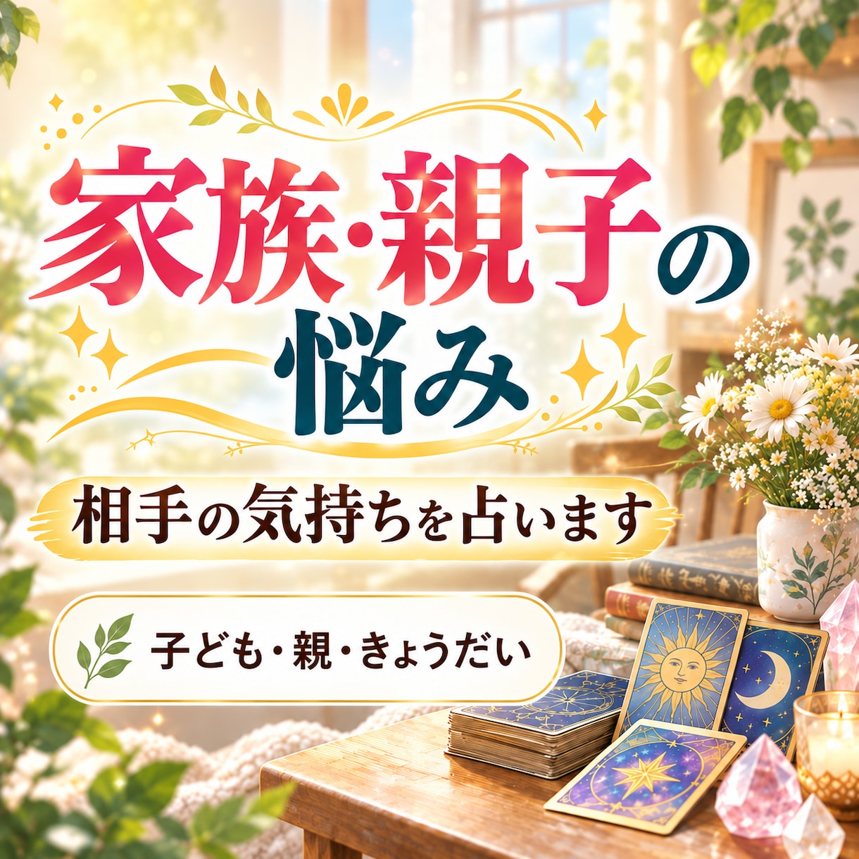 家族・親子の悩み　相手の気持ちを占います 親子のすれ違いや家族の本音を優しく読み解きます イメージ1