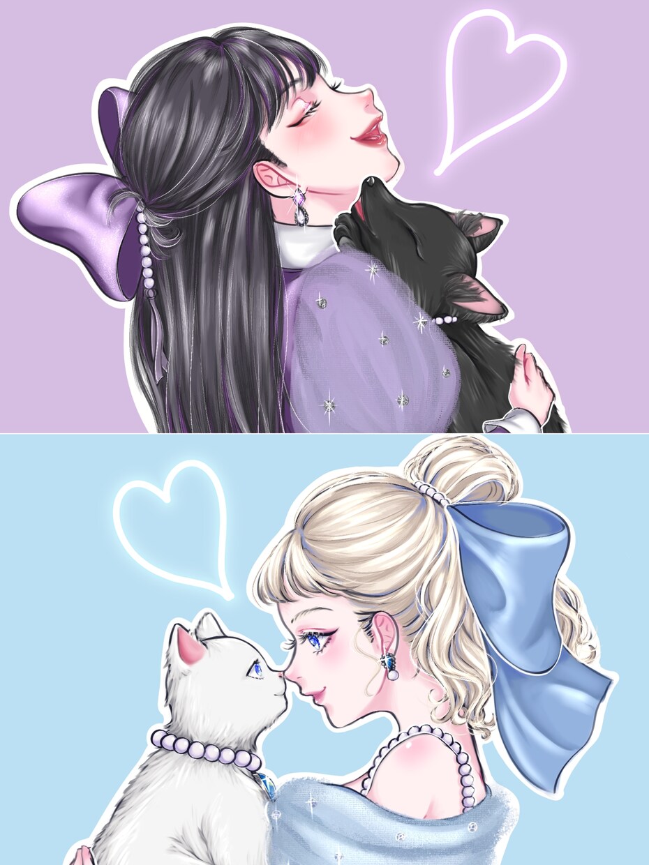 修正無制限!表情豊かで可愛いアイコン制作致します ︎キラキラで艶感溢れる絵柄でお届け致します! イメージ2