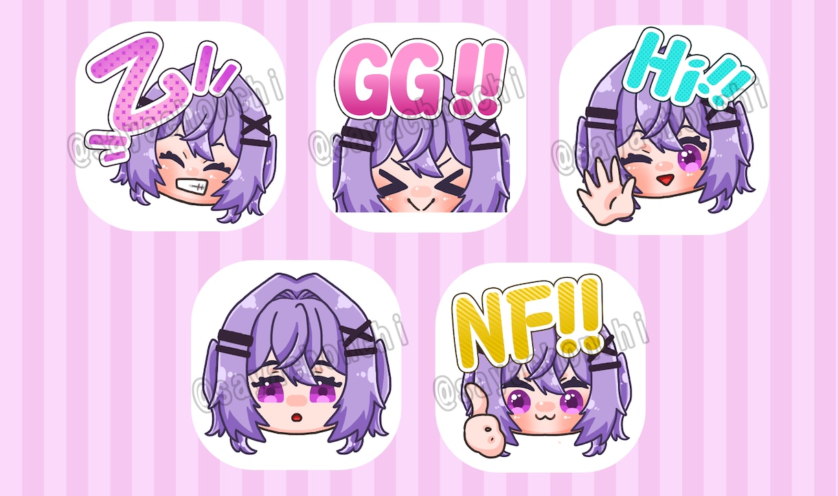 配信や動画で使えるスタンプ作成します TwitchやYou tubeなどで使えるスタンプ作成！ イメージ8