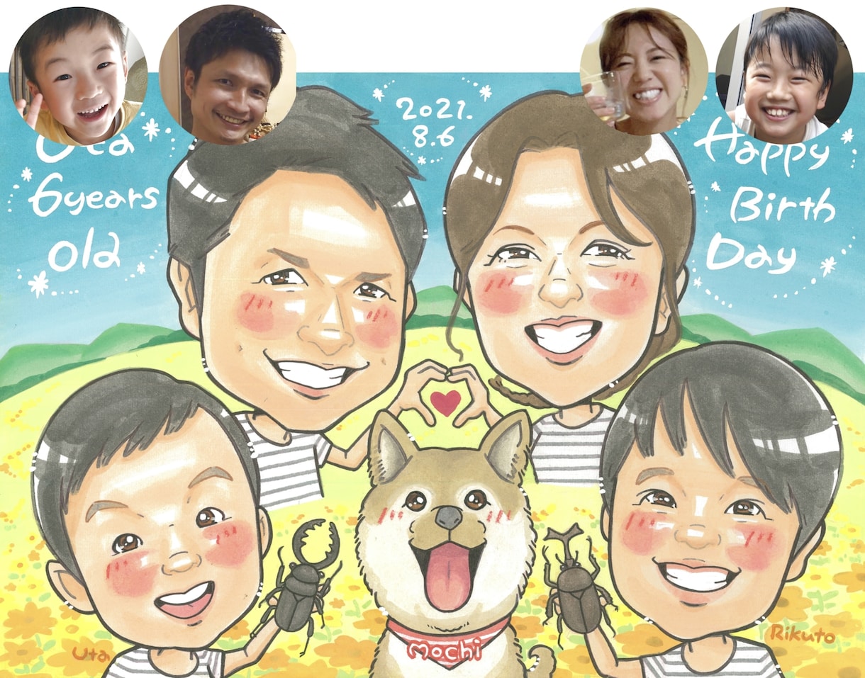 結婚式のウェルカムボードなどに！似顔絵お描きします 水彩画ならではの優しく華やかなタッチです。 イメージ7