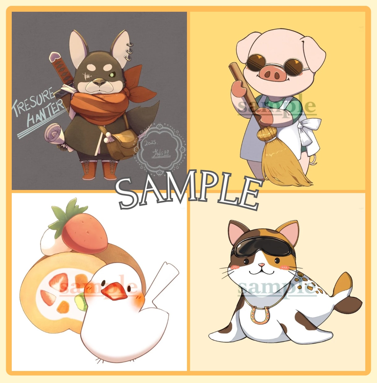 ゆるかわな動物のキャラクターを描きます あなただけのキャラクターをアイコンやイラストに！商用利用〇！ イメージ7