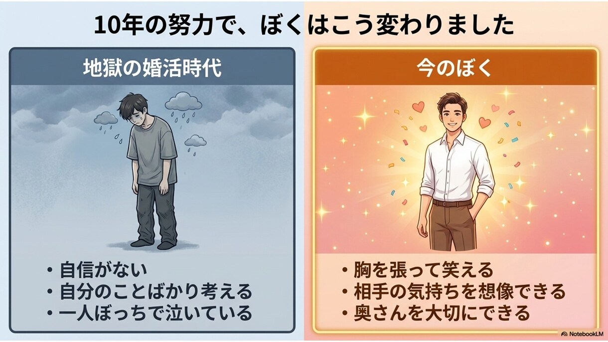 ちょっと厳しい婚活相談します 10年間の婚活地獄のおかげで今は夫婦円満です。 イメージ6