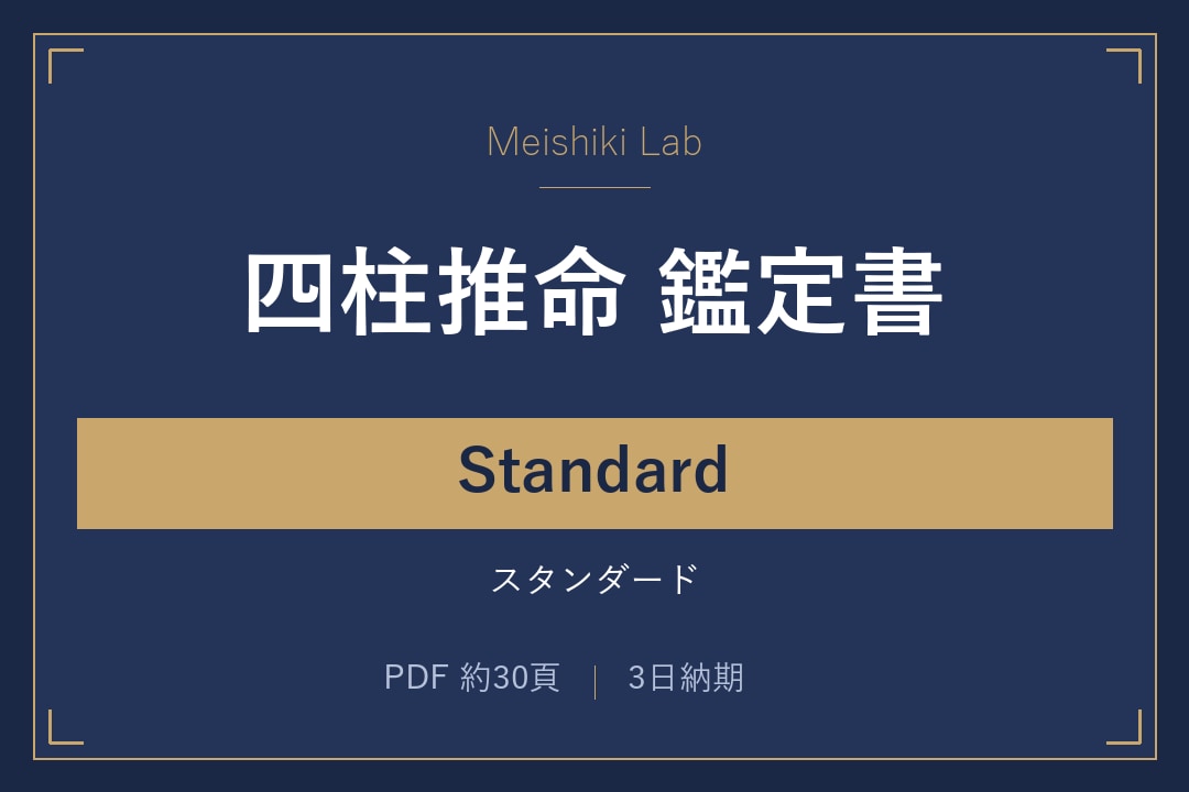 四柱推命でキャリアの本質と方向性を読み解きます スタンダード版／30頁の本格鑑定書 イメージ1