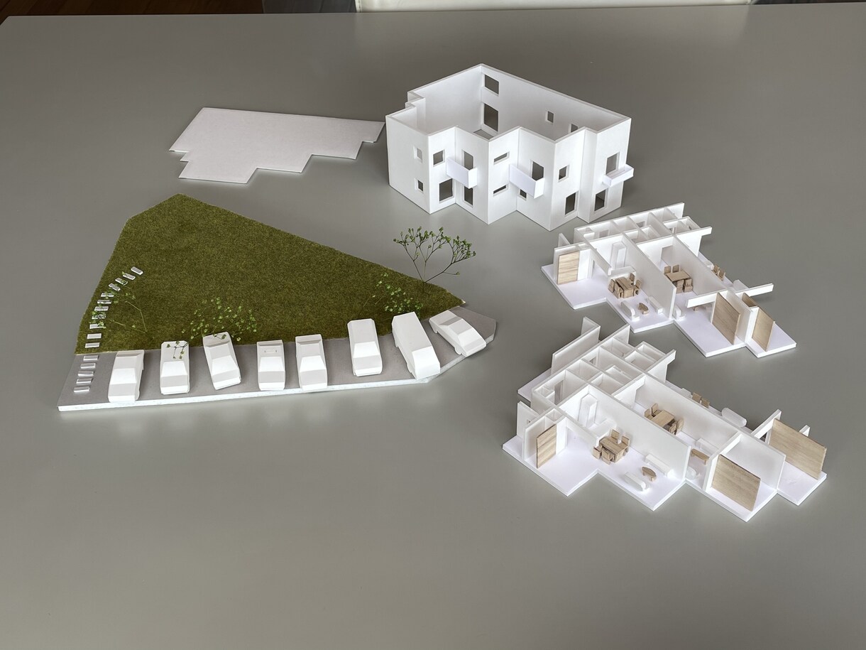 建築学生が住宅模型の制作をします 新築住宅の検討用に、竣工記念に