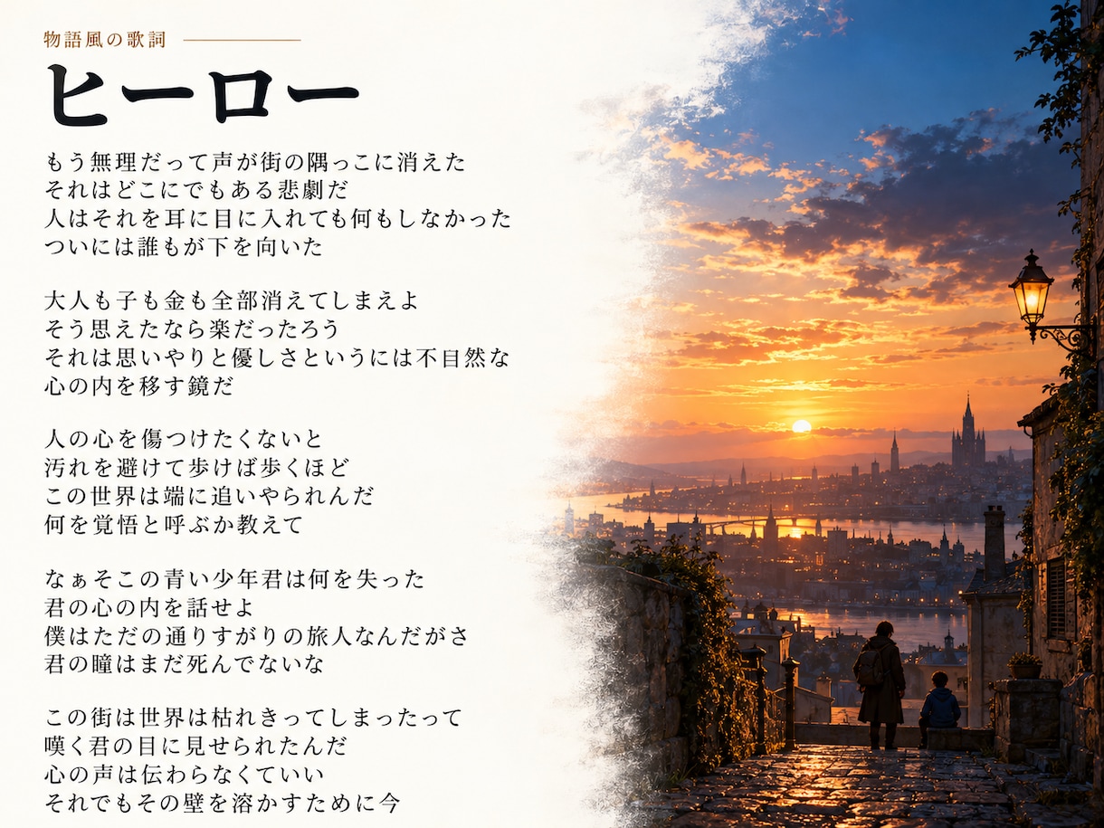 あなたの思いを汲み取り、曲に合う歌詞を書きます まとまらない思いも、対話を通して歌にするお手伝いをします。 イメージ2