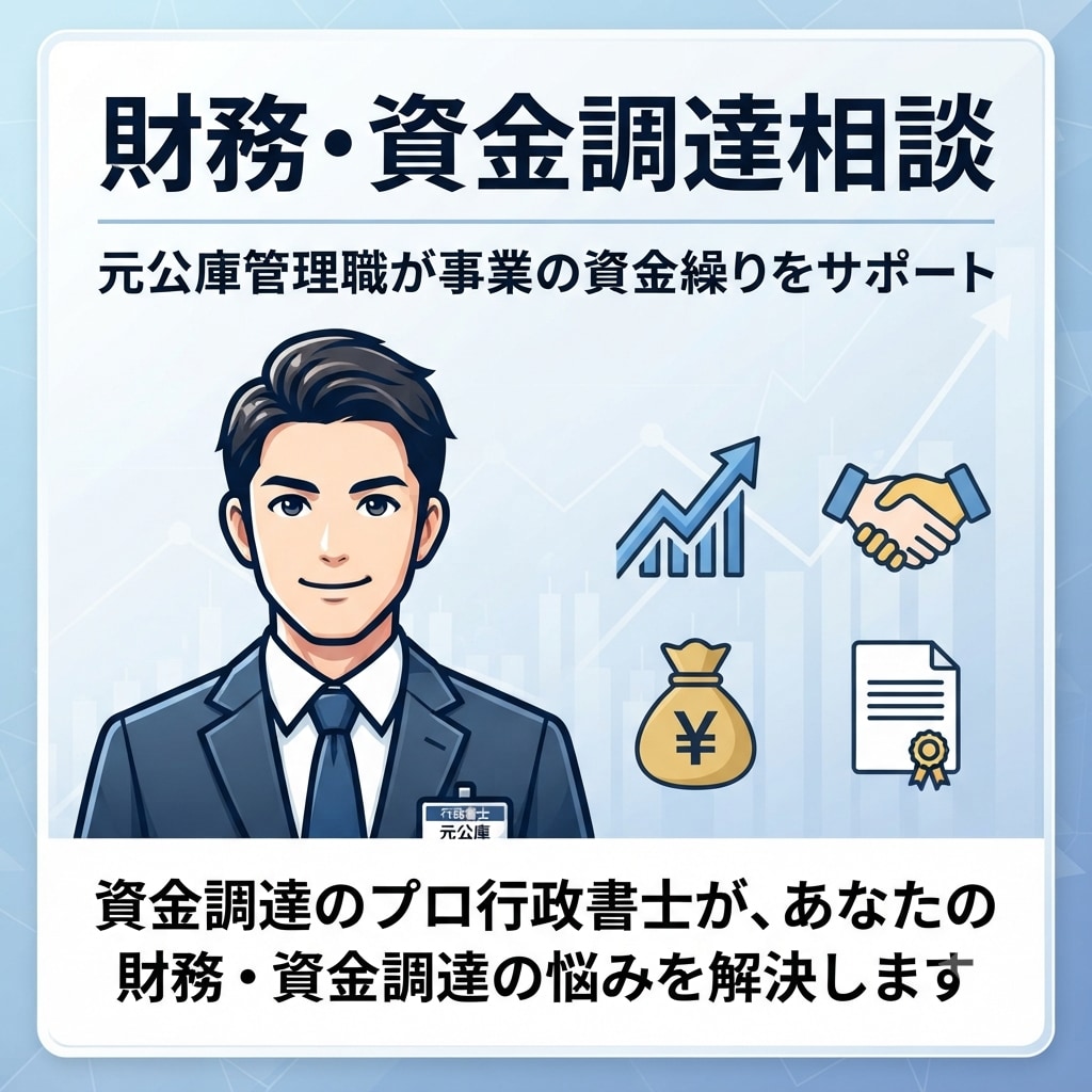 財務・資金調達相談|元公庫管理職がサポートします 公庫で管理職のプロが財務・資金調達の悩みに寄り添います イメージ1