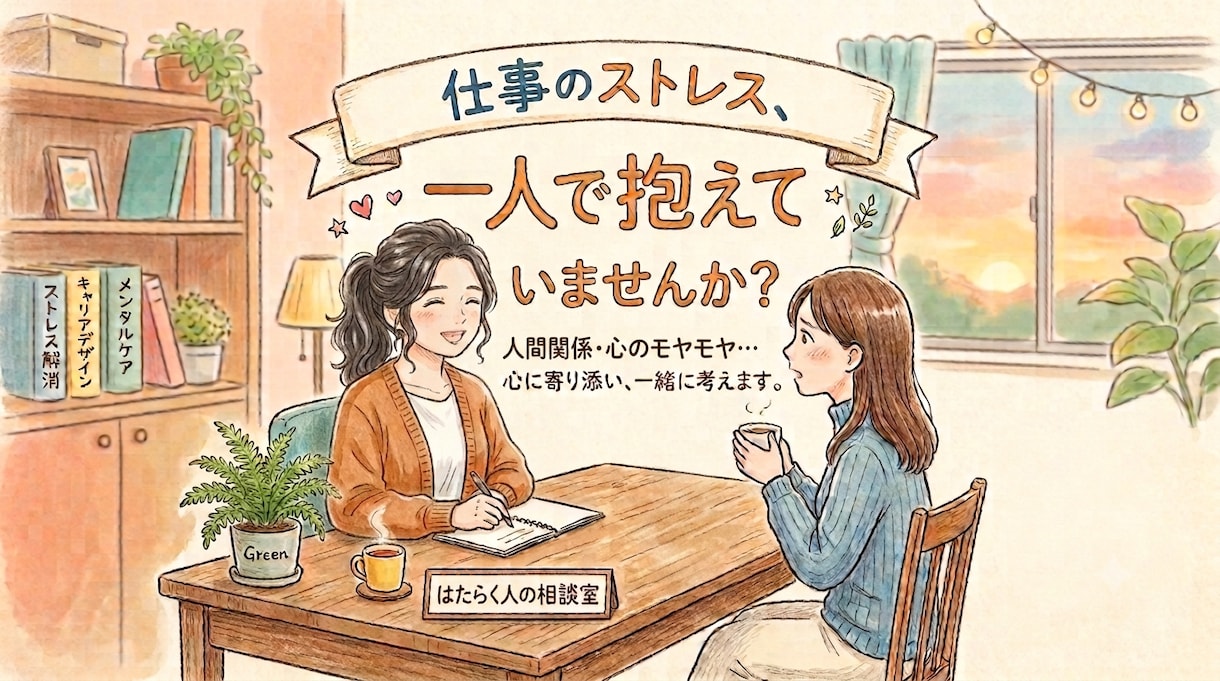 職場の悩み、仕事のストレスをチャットでお聴きします 誰にも言えない悩みや仕事のストレス、一人で抱えていませんか？ イメージ1