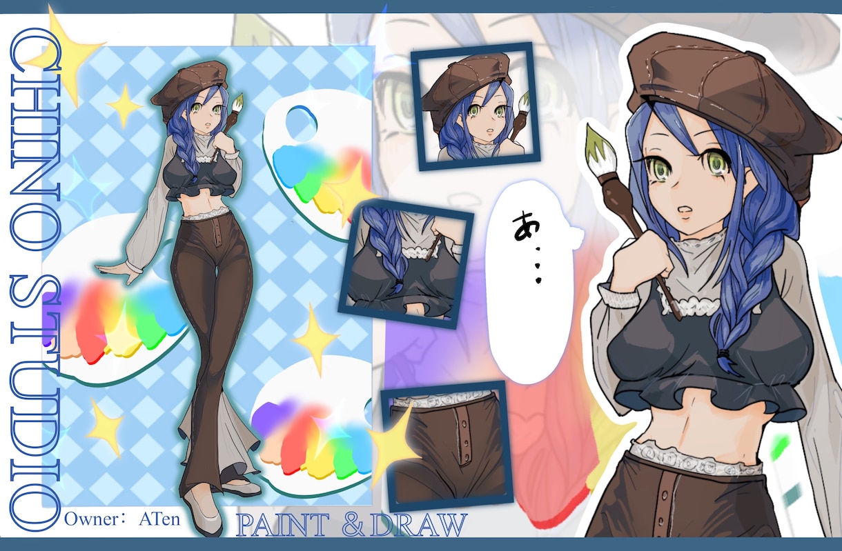 シンプルなキャラクターデザインを描きます 立ち絵、キャラクターデザイン、可愛い イメージ2