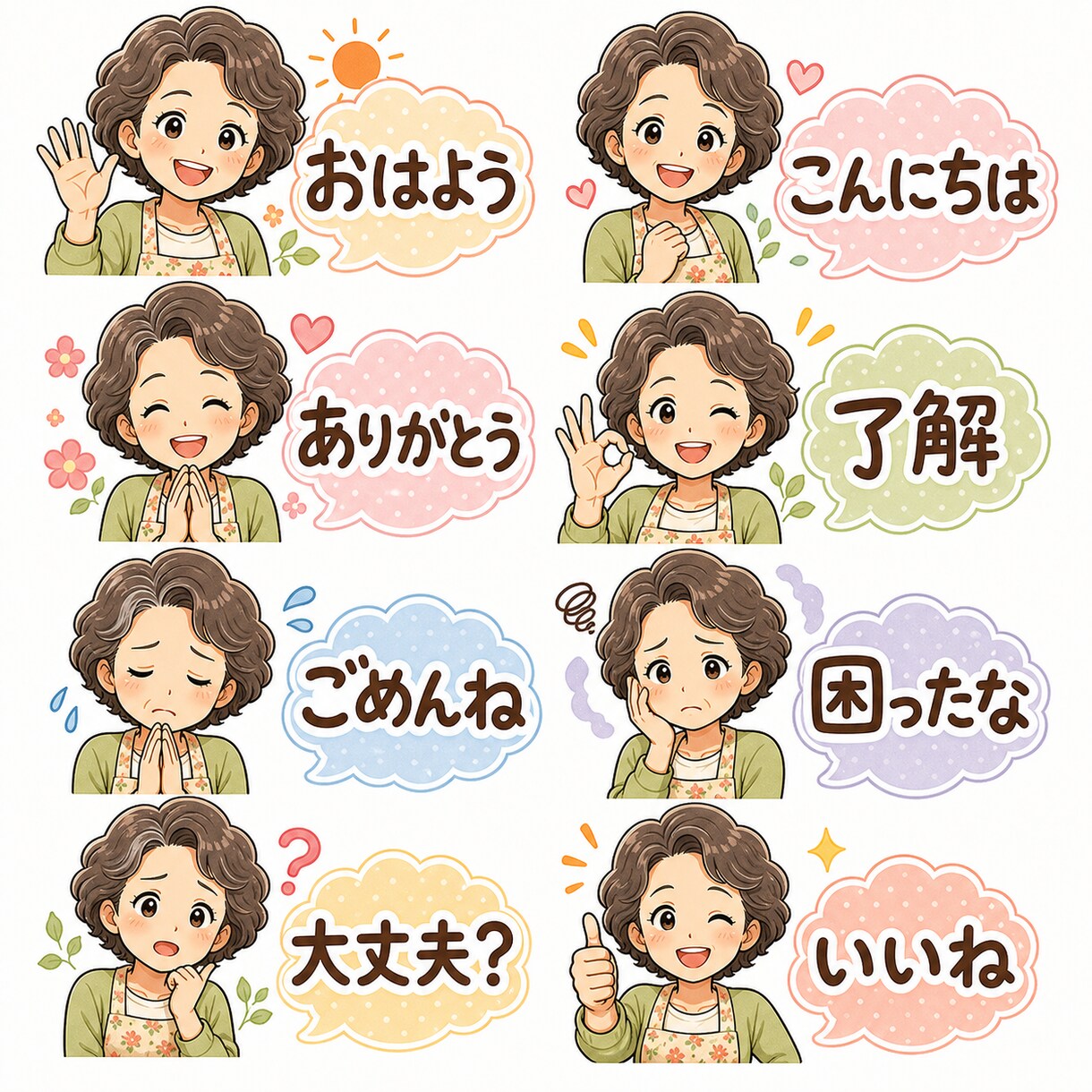 LINEスタンプを8個から制作します メイン画像・タブ画像まで整えます イメージ6