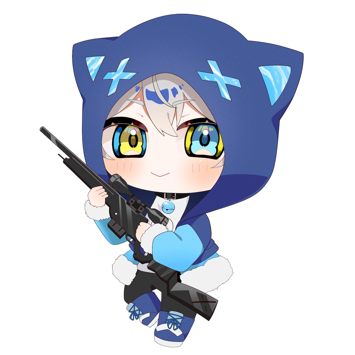 ミニキャラ(ちびキャラ)イラスト描きます シンプル塗りのキラキラとした瞳で描きます！ イメージ9