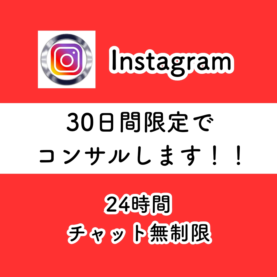 30日間限定！！インスタのコンサルをします ｜１万フォロワー達成者が無制限でチャットします！！ イメージ1
