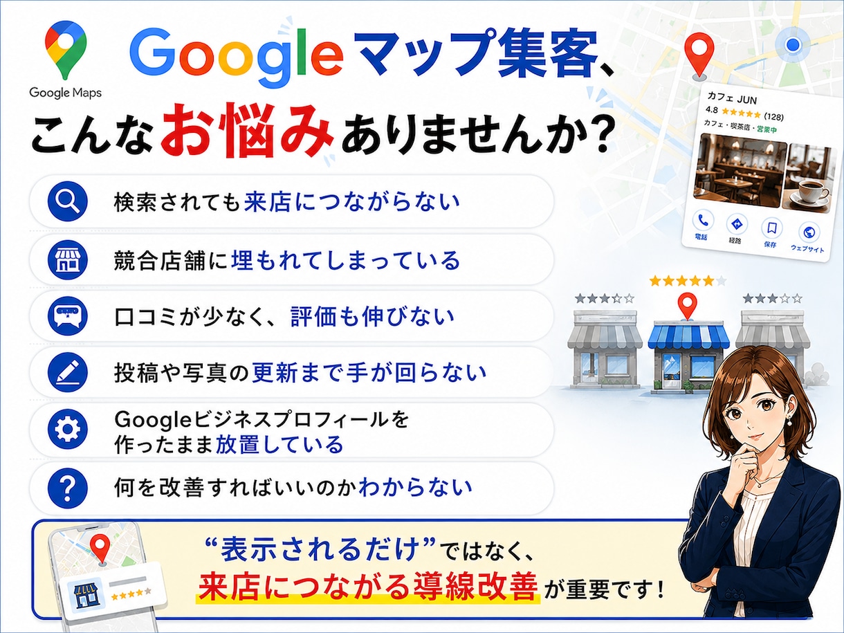 Googleマップ集客を改善します MEO対策でGoogle集客を改善します イメージ2