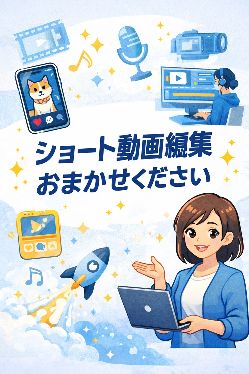 ショート動画作成します 生成AIを用いた動画作成やショート動画作成など承ります。 イメージ1