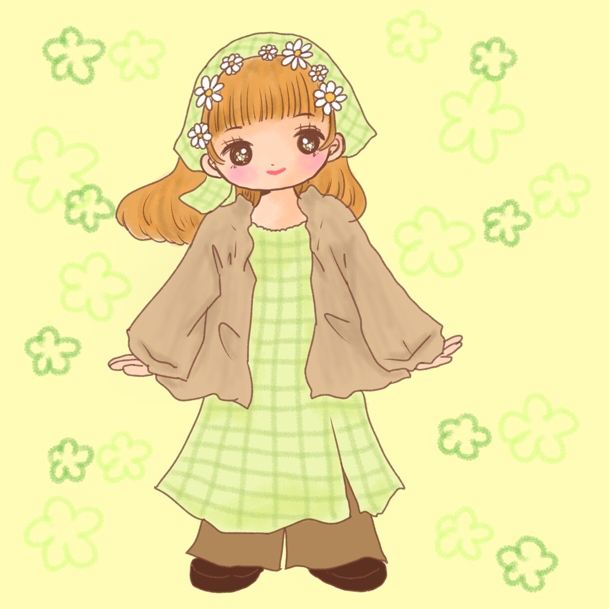 カラフルポップでかわいい女の子のイラストを描きます ポップキュートなスタイルの女の子のイラストが得意です！ イメージ7