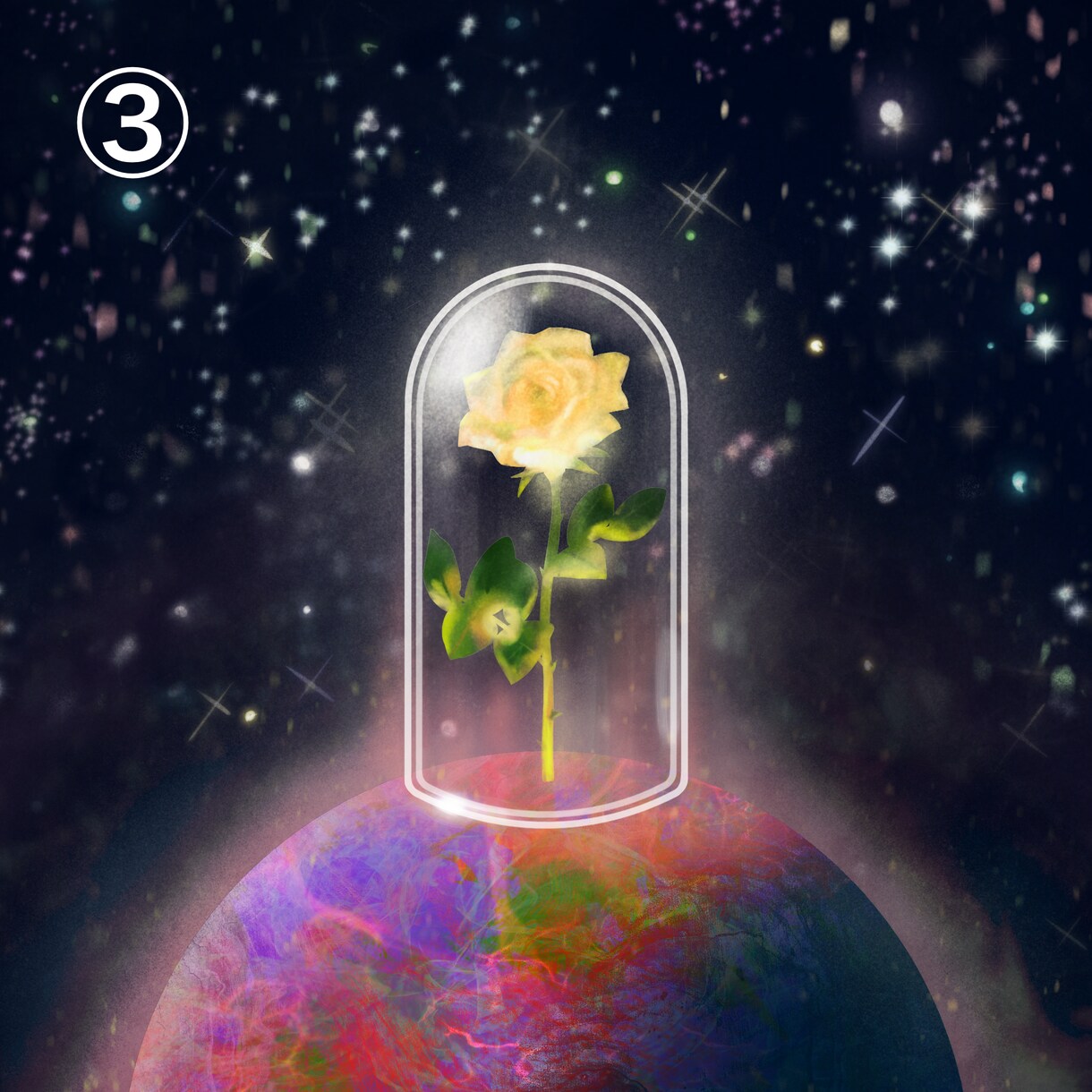 宇宙にあるあなたの星の花をアイコンにします 宇宙を感じるアイコン／あなたの花/お揃い/二次利用可/SNS イメージ4