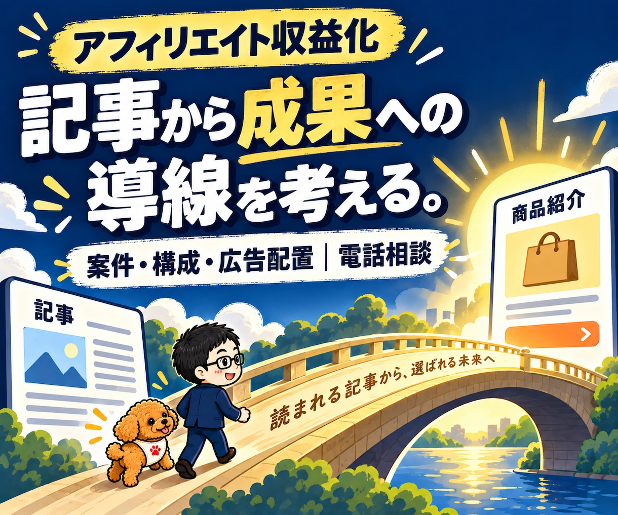 アフィリエイトの収益化・運営戦略を電話で教えます 案件選び・記事構成・広告導線とAI活用を、個別に相談 イメージ1