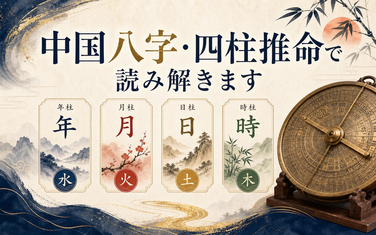 中国八字で性格と五行を読み解きます 生年月日から強みと今のテーマをやさしく鑑定 イメージ1