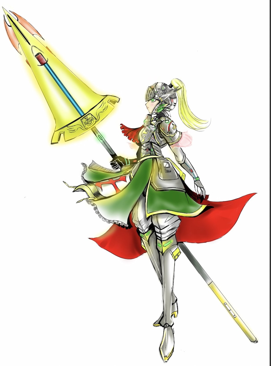 アニメ風の全身立ち絵を描きますます 衣装の描き込みと光るエフェクトが得意です イメージ6