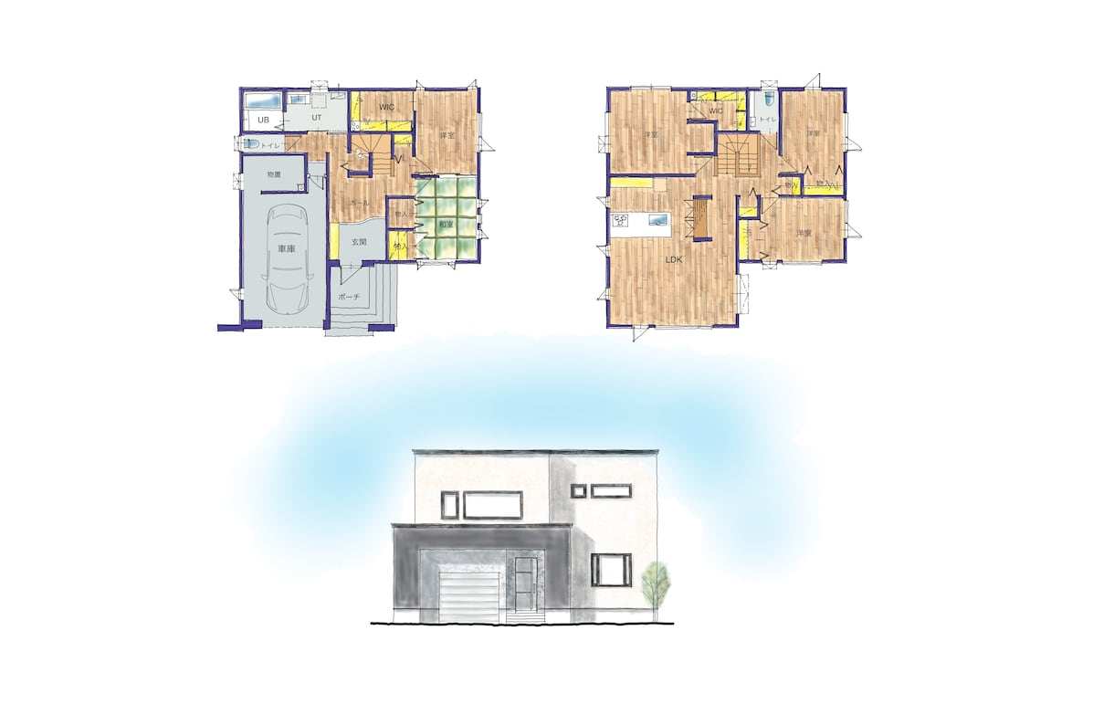 現役1級建築士が間取りを手書きで書きます 温かみのある優しい間取り図を、広告、マイソク、記念にどうぞ イメージ5