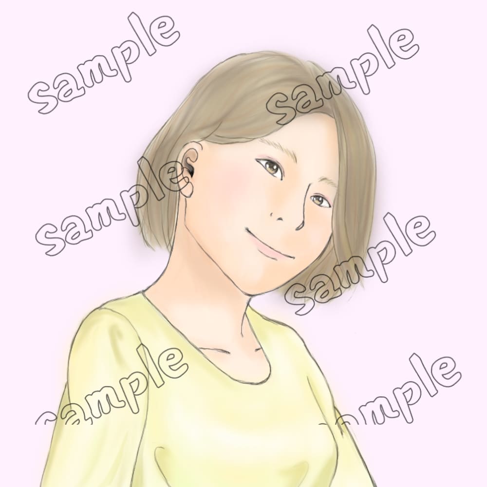 寄り添いアイコン♪SNSやブログで目立ちます ラフ数種類は無料！背景透明どうぞ！満足いくまでご希望を♪ イメージ9