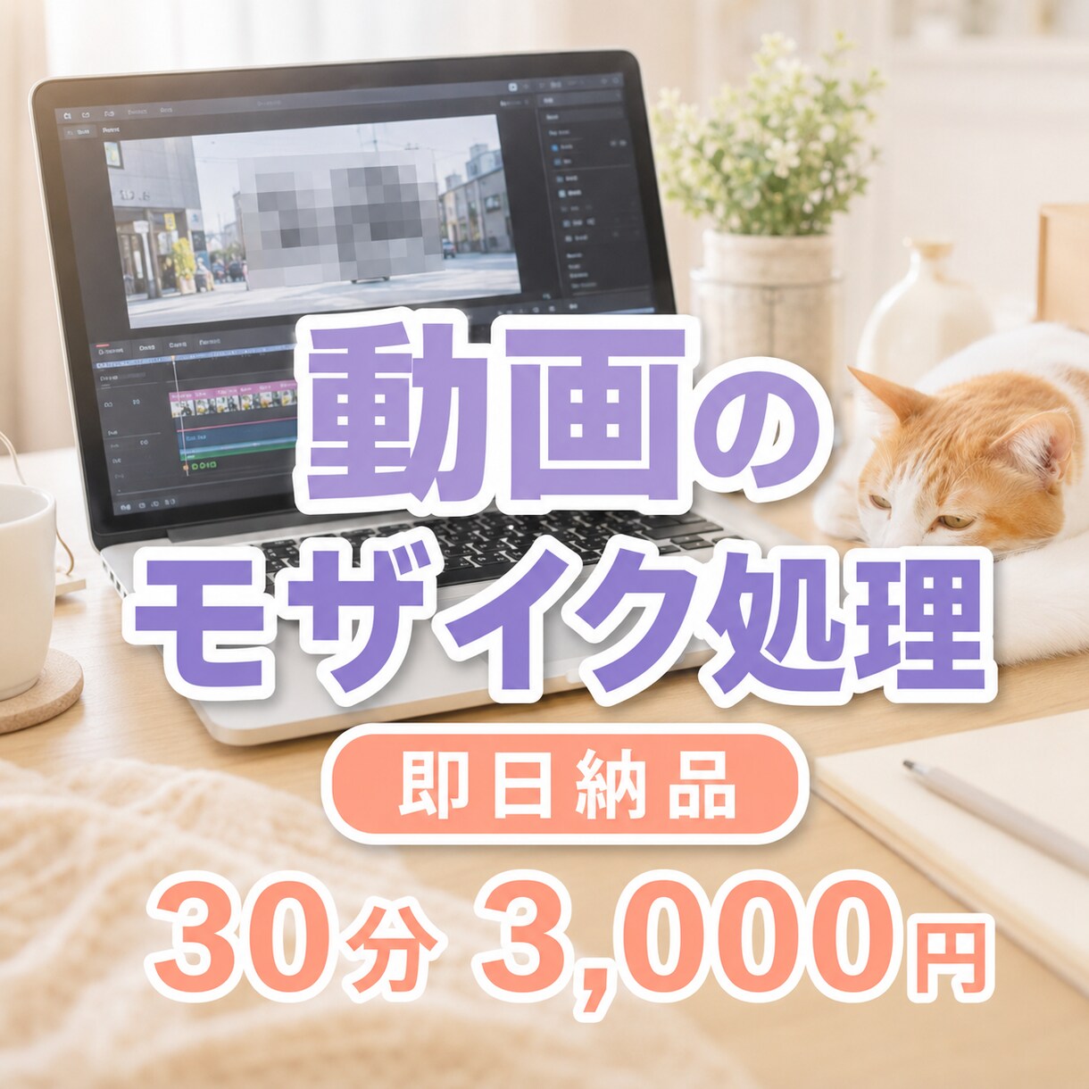 即日納品＆完全匿名でモザイク処理を行います 業界のプロが完全守秘義務でモザイク処理をさせていただきます！ イメージ1