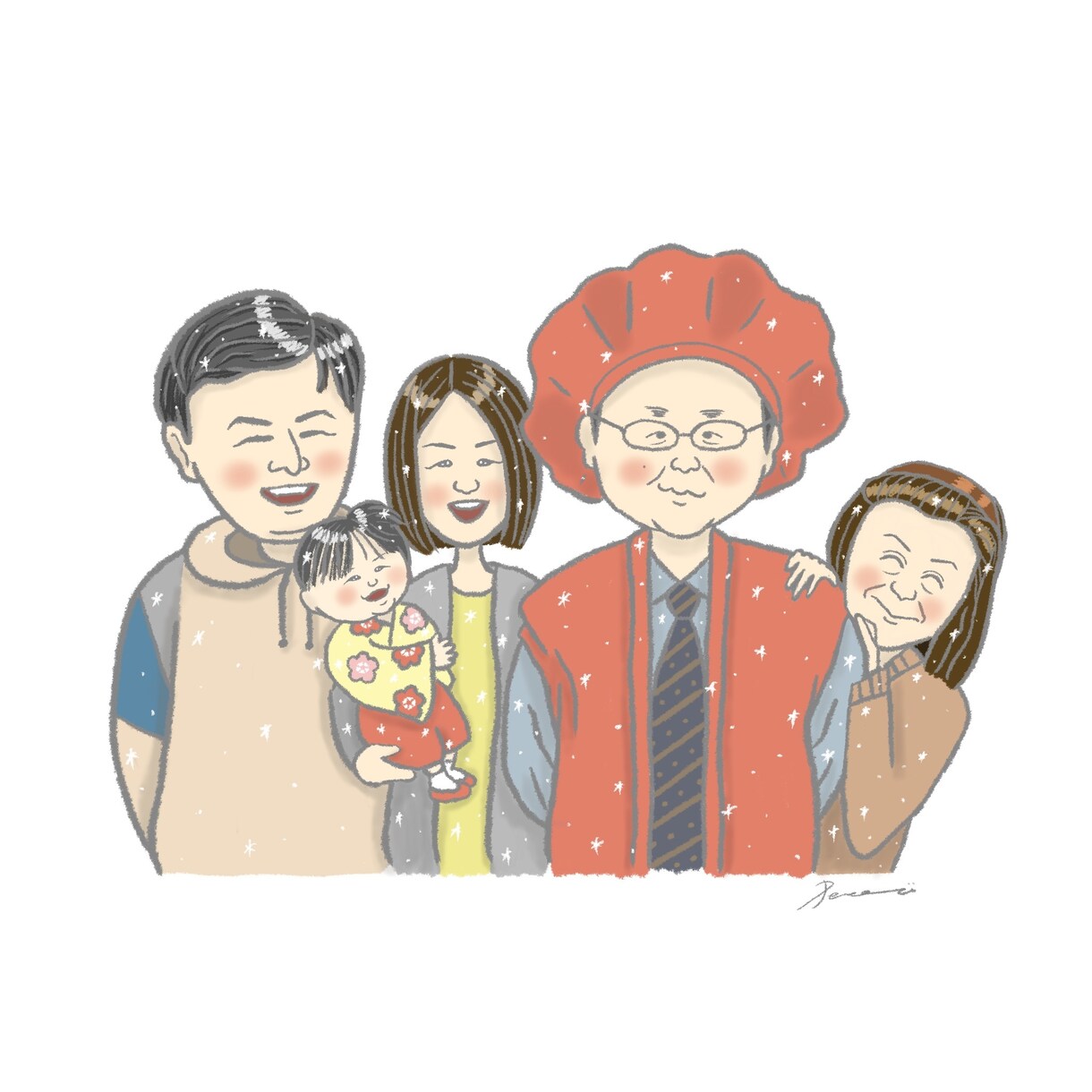 ほんわか温かい似顔絵描きます アイコンや大切な人へのプレゼント！ウェルカムボードにおすすめ イメージ7