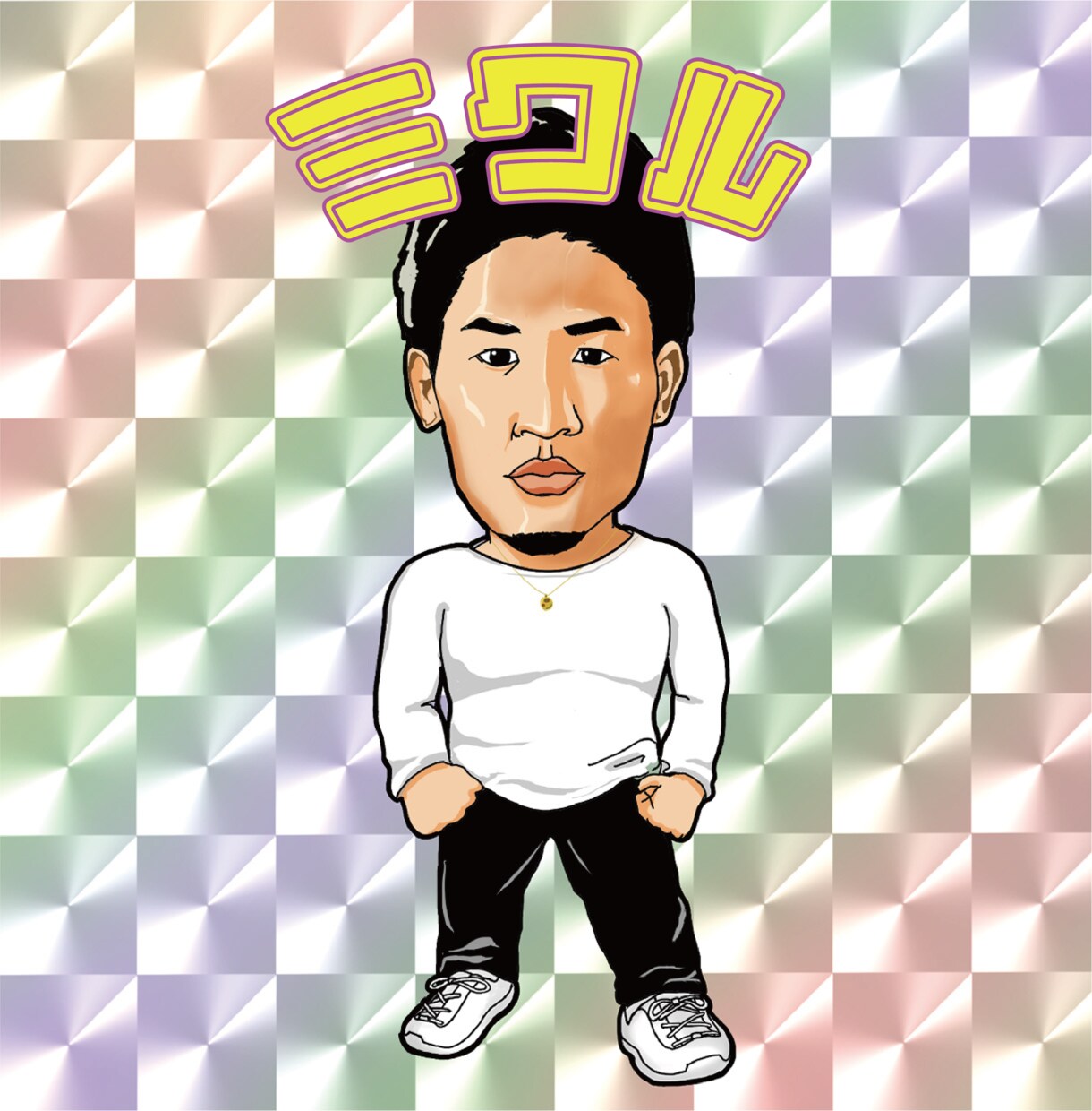 ビックリマン風イラスト作成いたします あなたのお写真を元に似顔絵・全身を描きます！ イメージ2