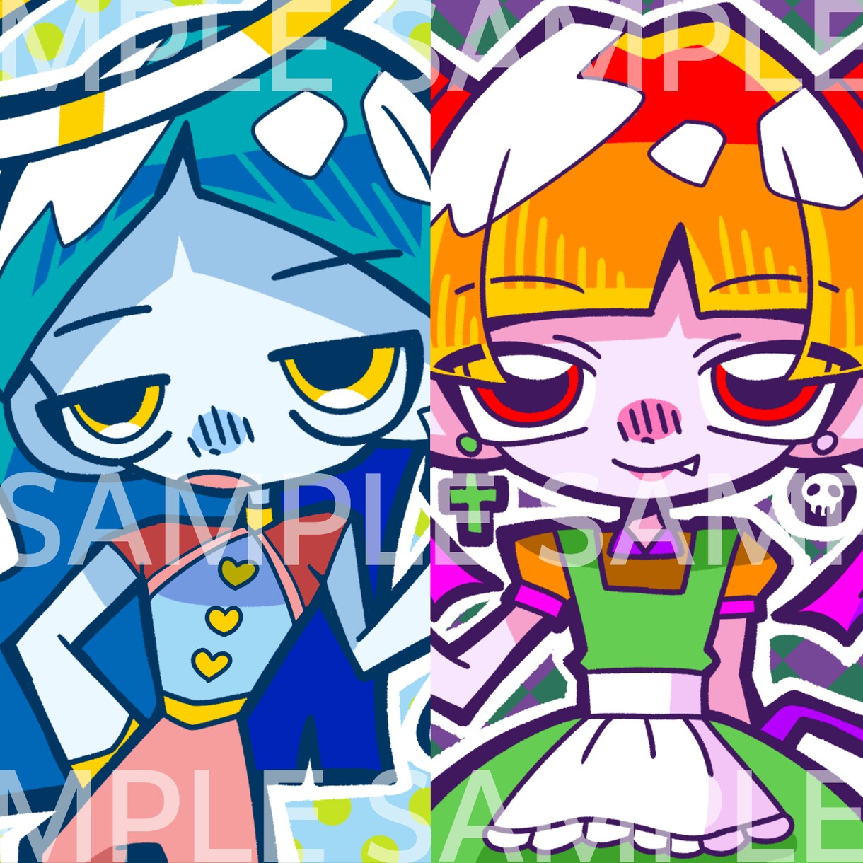 目を引く！ポップなデフォルメアイコン描きます カラフルでSNSアイコンに映えます！ イメージ8