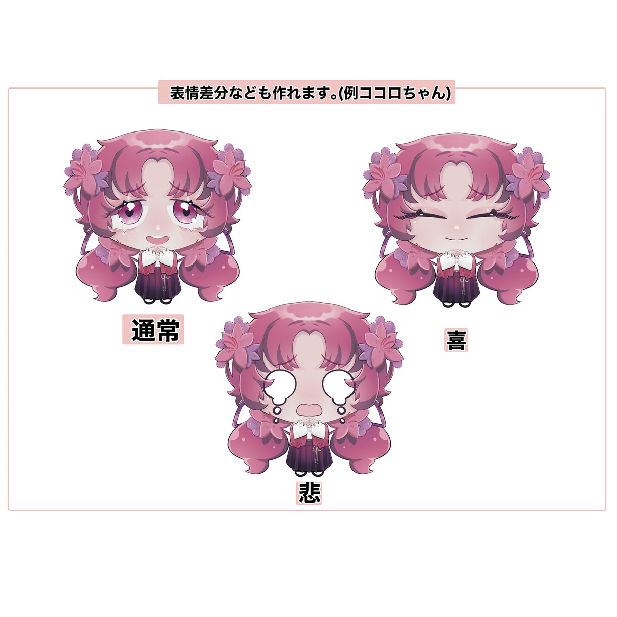 最短3日でミニキャラの立ち絵制作します 様々な用途でお使いいただける絵を制作します イメージ3