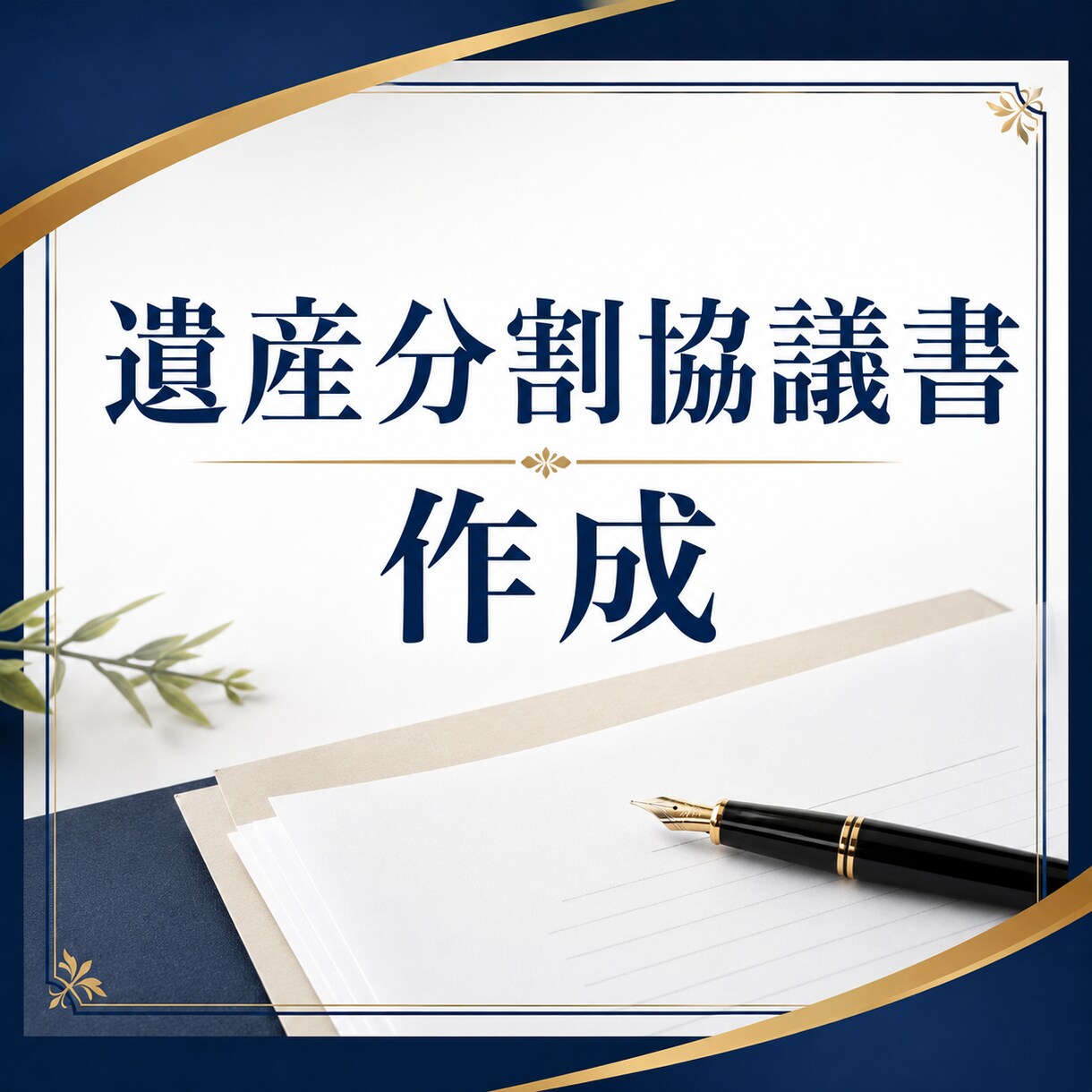 遺産分割協議書の作成します 決まった遺産の分け方を書面にします イメージ1
