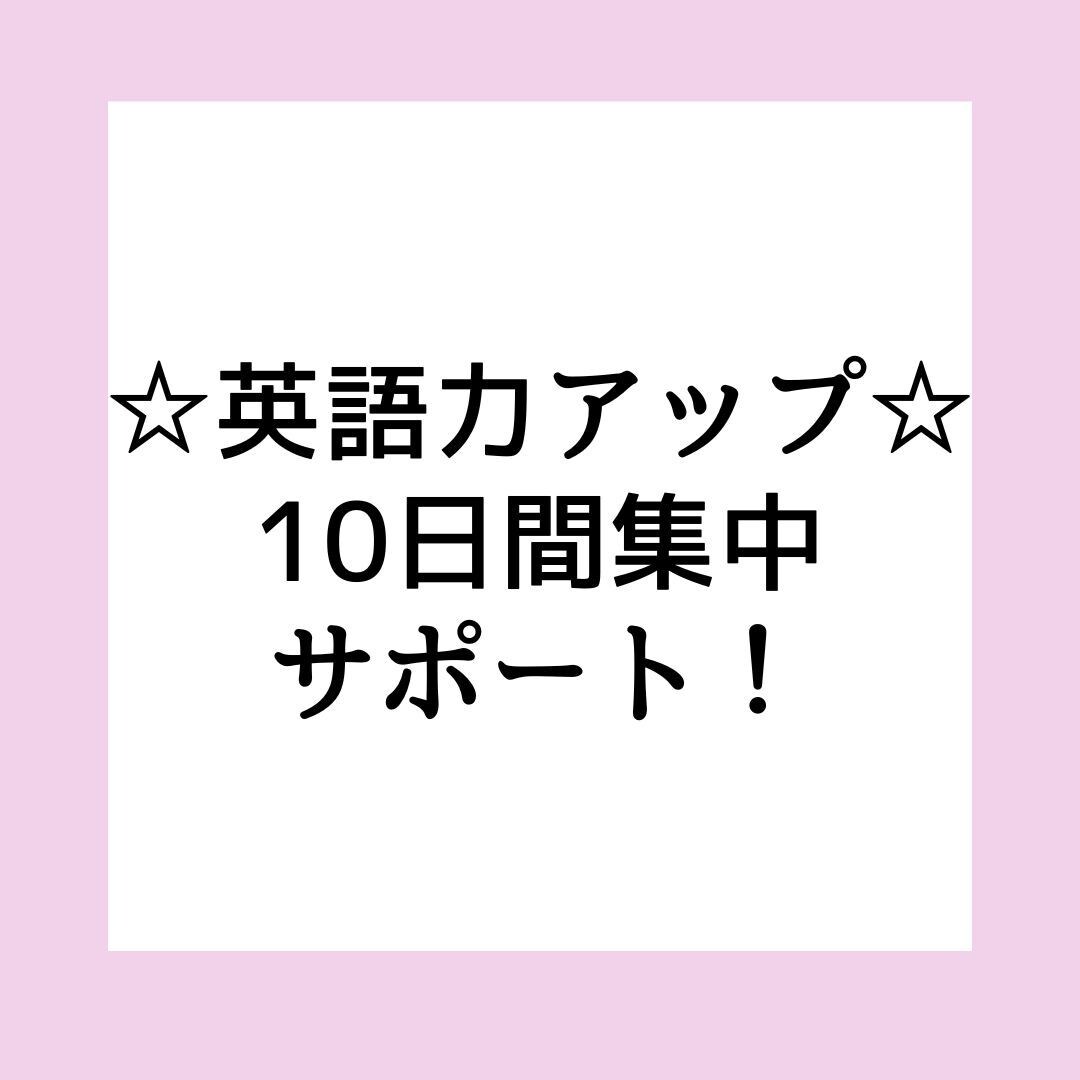 初級～中級者向け！英語力UP10日間サポートします 質問し放題＆コンサル付！英語歴20年の私が全力バックアップ イメージ1