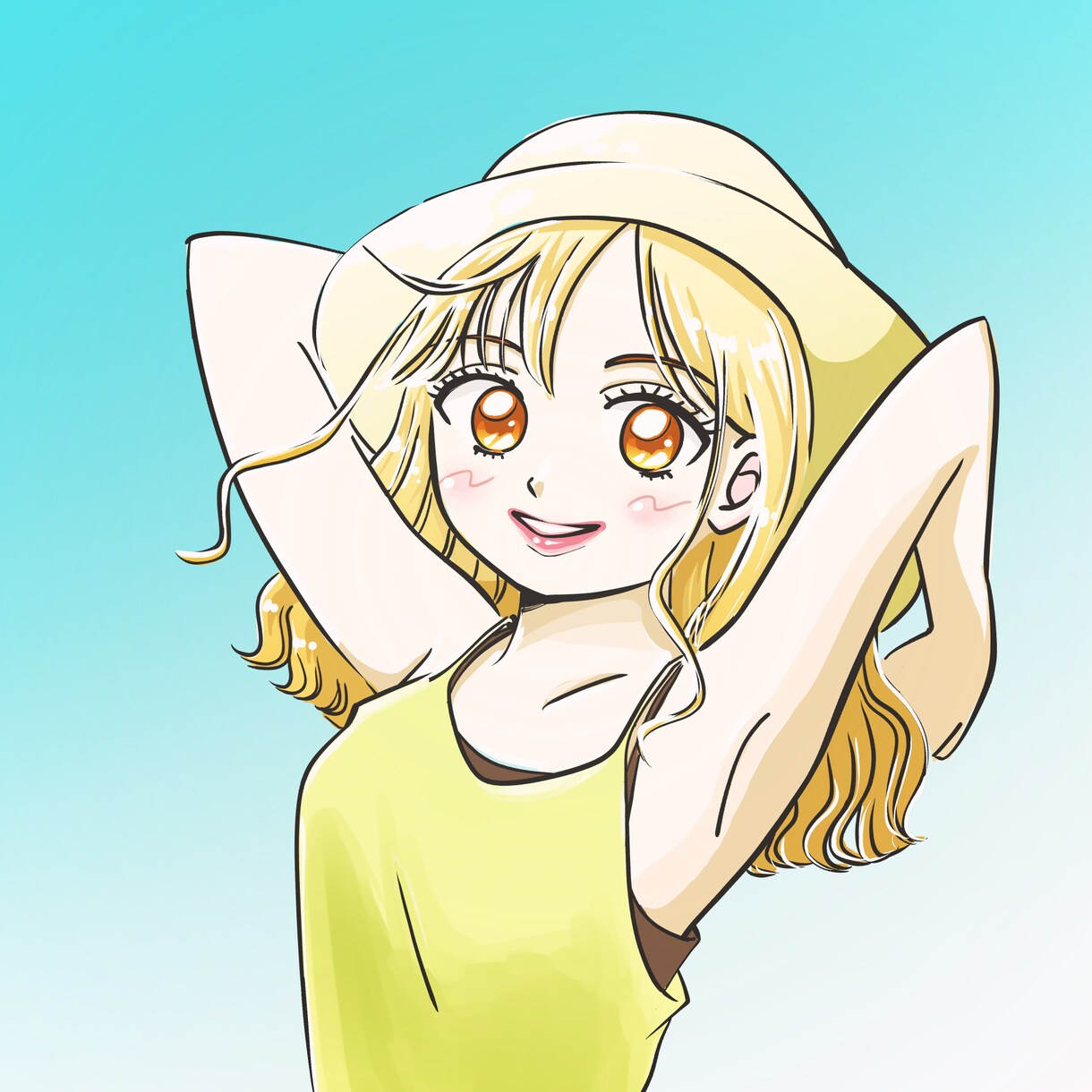 ふんわり可愛い女の子の1枚絵、イラスト描きます ふんわり可愛いオリジナリティある絵で癒しを求めている方に イメージ2