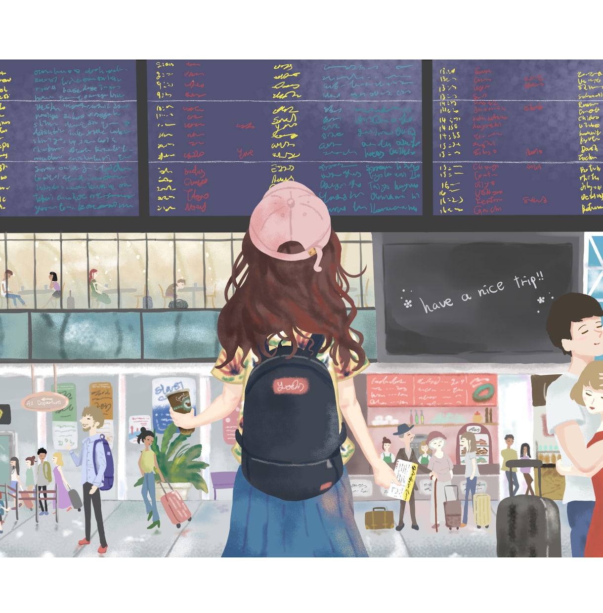 おしゃれで雰囲気のある背景イラスト描きます ヘッダー画像や挿絵、配信背景、書籍の表紙デザインに！ イメージ1