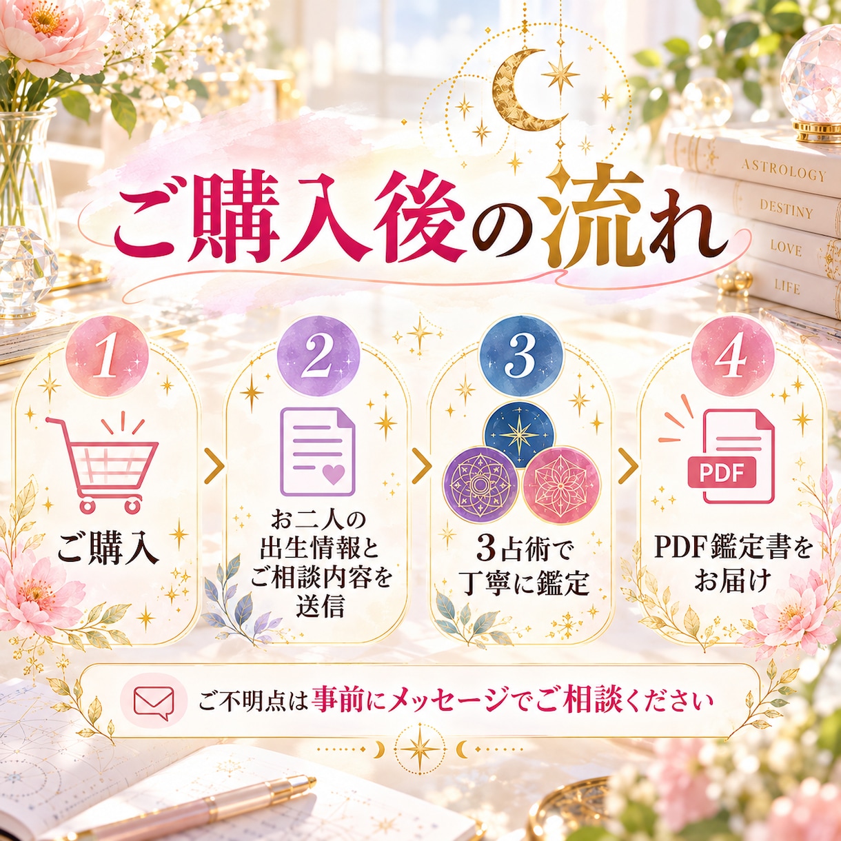 夫の考え方と夫婦のすれ違いを3占術で紐解きます 夫婦の違いと伝わる言葉を読み解く鑑定書 イメージ2