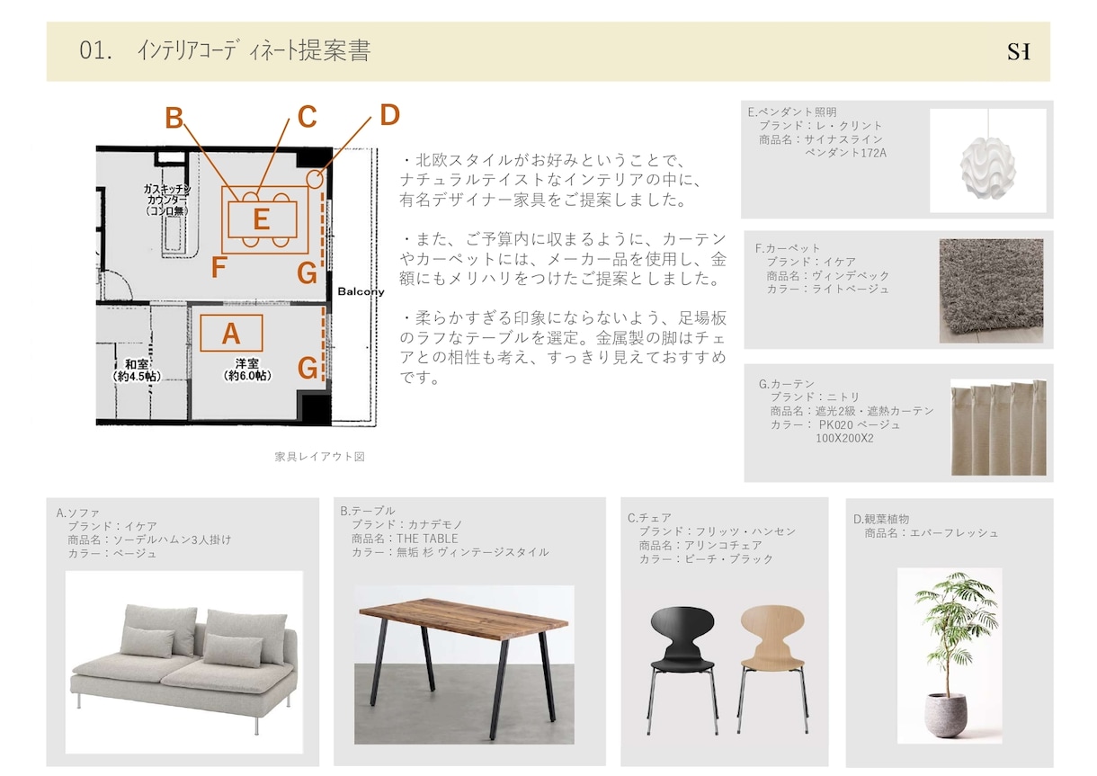 すてきなインテリアを建築士の夫婦がご提案します ご予算に合わせて購入サイトまでご提案いたします イメージ2