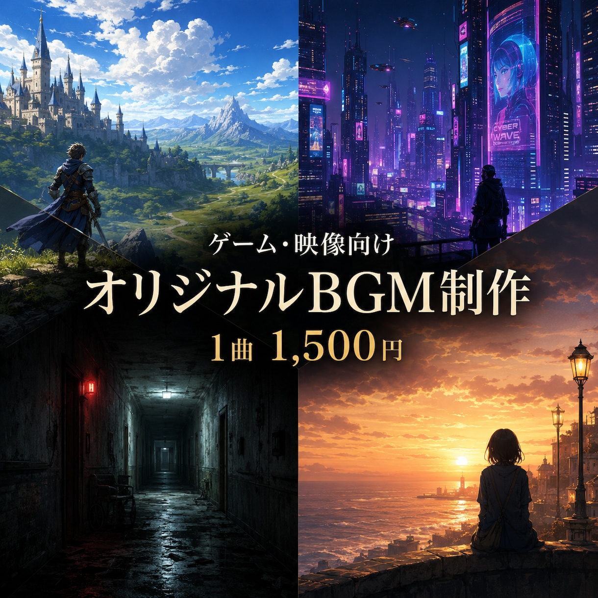ゲーム・映像に合うオリジナルBGMを制作します 使用シーンに合わせて作品に馴染むBGMを制作します イメージ1