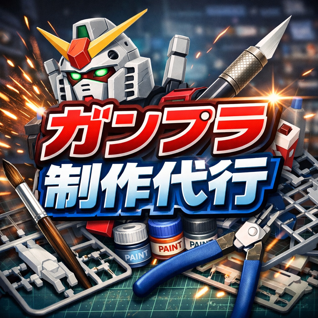 ガンプラの製作代行いたします 素組や墨入れ、デカール貼り、つや消しまでさせていただきます！ イメージ1