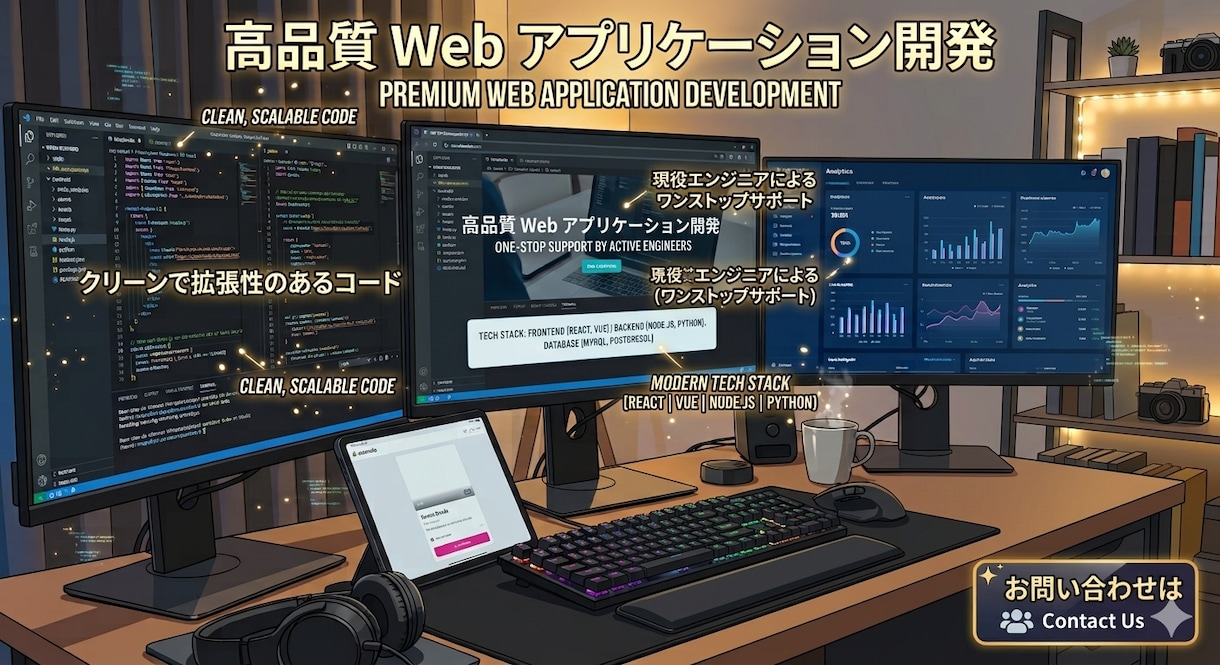 現役エンジニアがWebアプリを開発します 企画から開発・運用まで、ワンストップでサポートします イメージ1