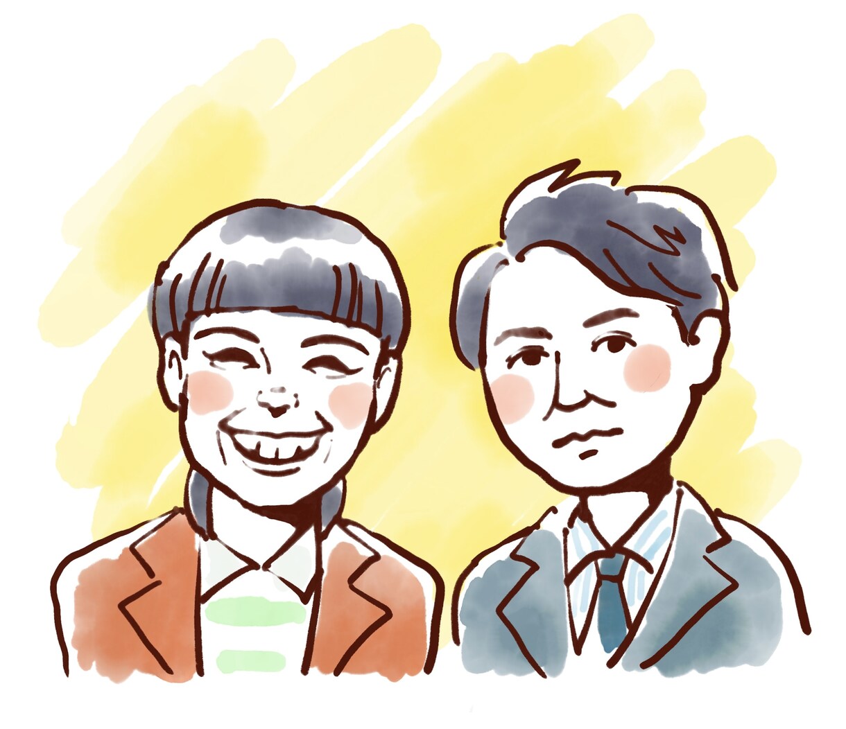 筆タッチ風の味のある似顔絵作成します アイコン、記念日のプレゼント、サイトや広告に使用など イメージ5