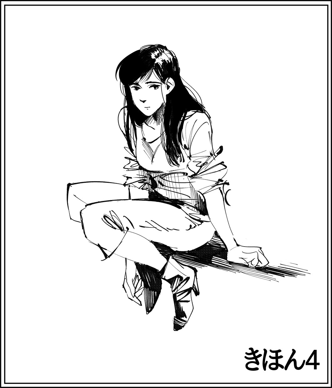 ラフでクールなモノクロイラストお描きします 大人な雰囲気、乾いたエネルギッシュさが欲しい方へ。 イメージ5