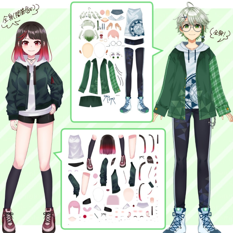 全身立ち絵イラスト制作いたします TRPGやVtuberの活動で使える立ち絵イラスト制作します イメージ6