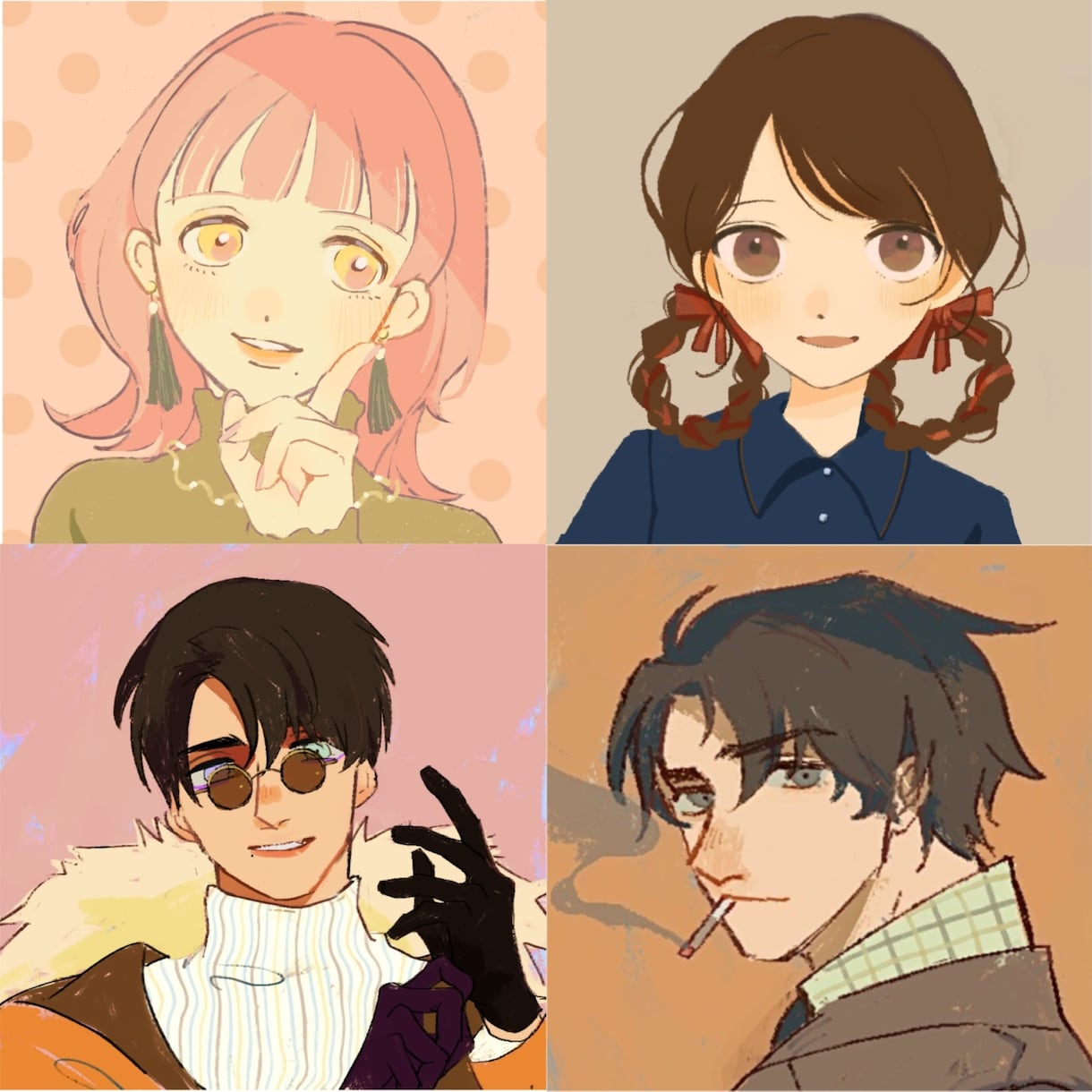 個性的で可愛いお洒落アイコンお描きします SNS等で使えるアイコン♪お気軽にお声がけ下さい！ イメージ1